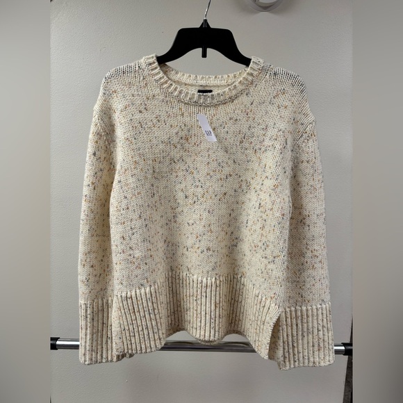 Gap‎ 24/7 Split-Hem Confetti Sweater NEW - Picture 1 of 5